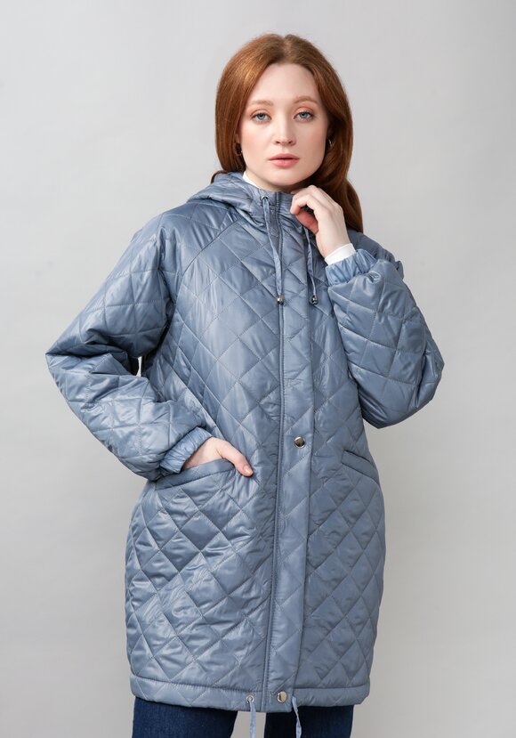 Куртка женская оверсайз с капюшоном шир.  580, рис. 19