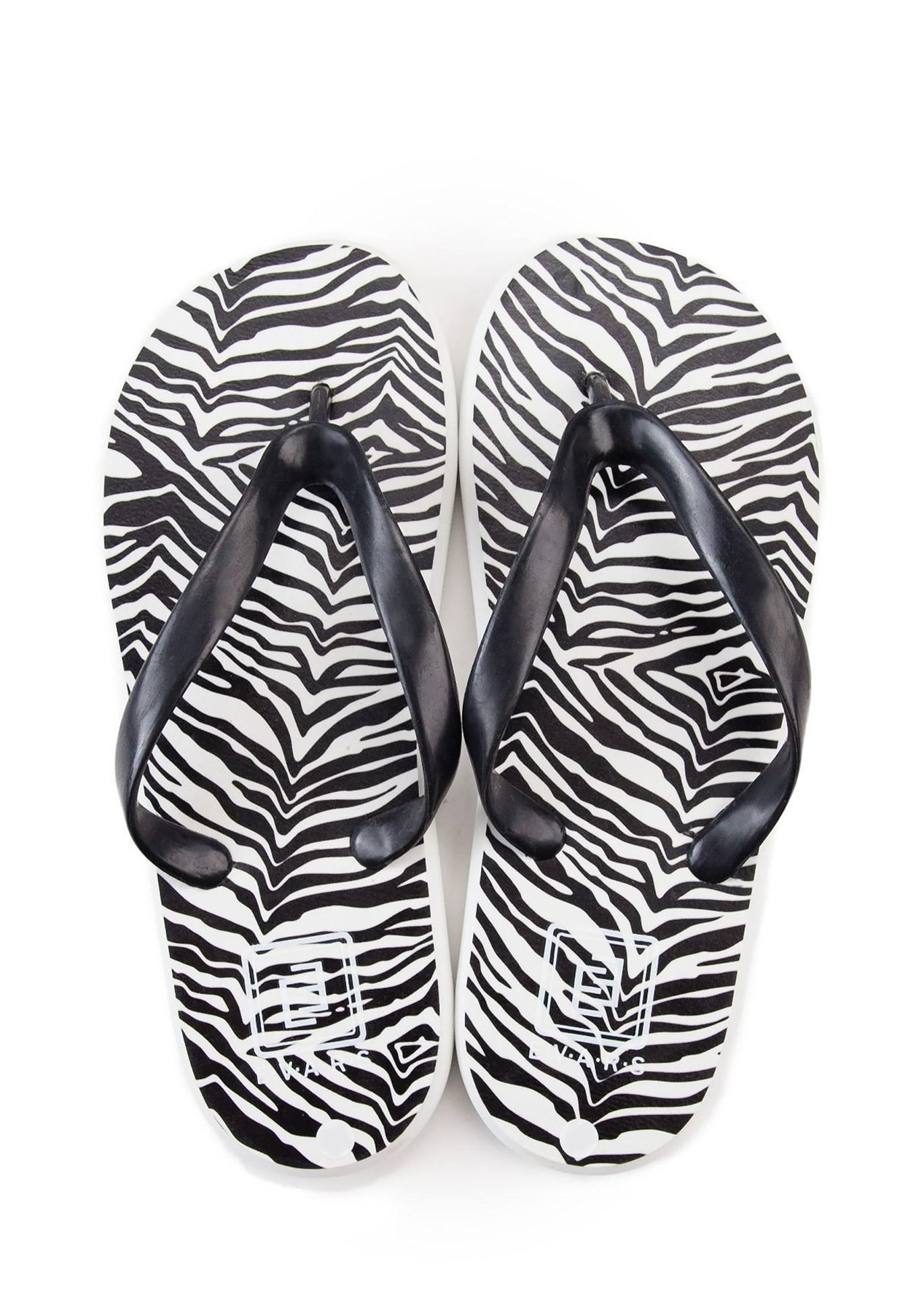 Сланцы женские "Zebra", размер 39, цвет белый/черный - фото 2
