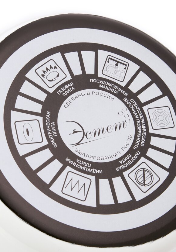 Эмалированная кастрюля с крышкой Петушок шир.  580, рис. 18