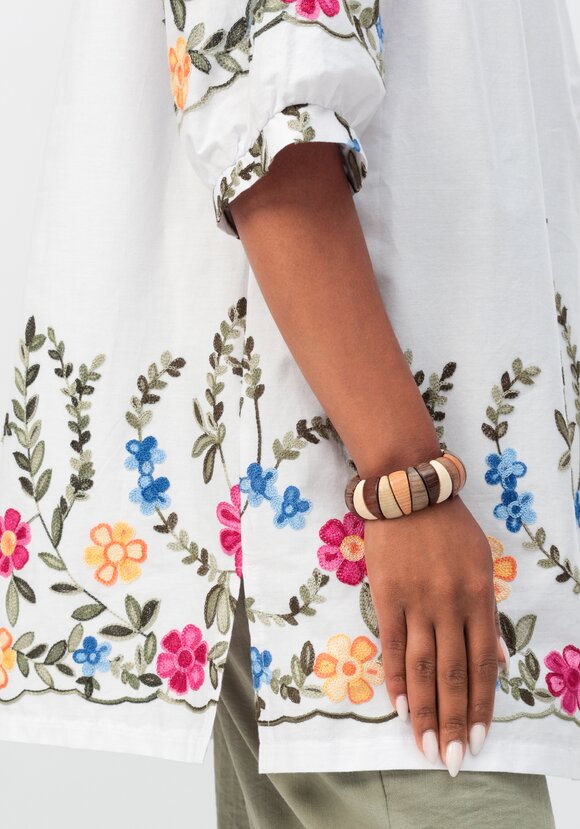 Блуза с цветочной вышивкой и рукавом реглан шир.  580, рис. 24