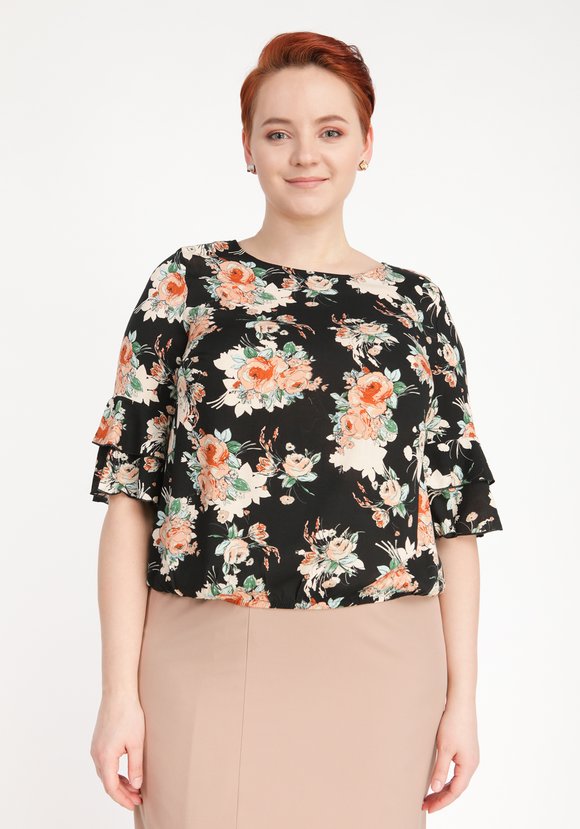 Блуза Яркие тропики шир.  580, рис. 11