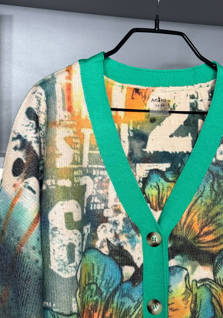Кардиган с пуговицамиResale шир.  750, рис. 2