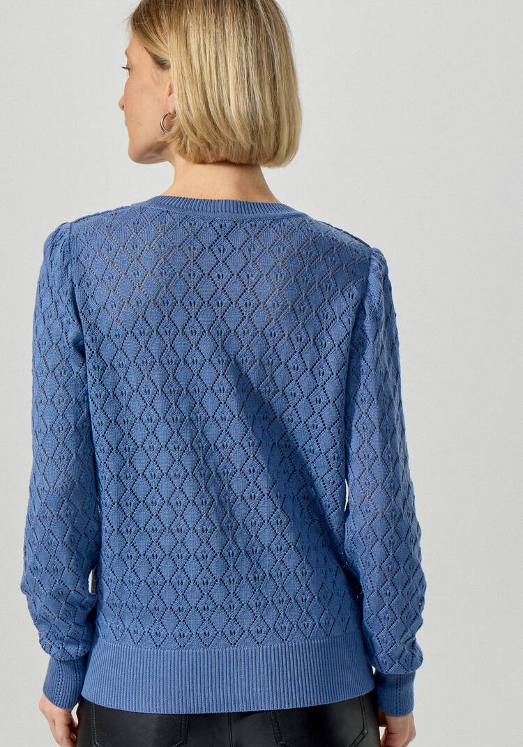 Кардиган ажурный с обтянутыми пуговицами шир.  750, рис. 10