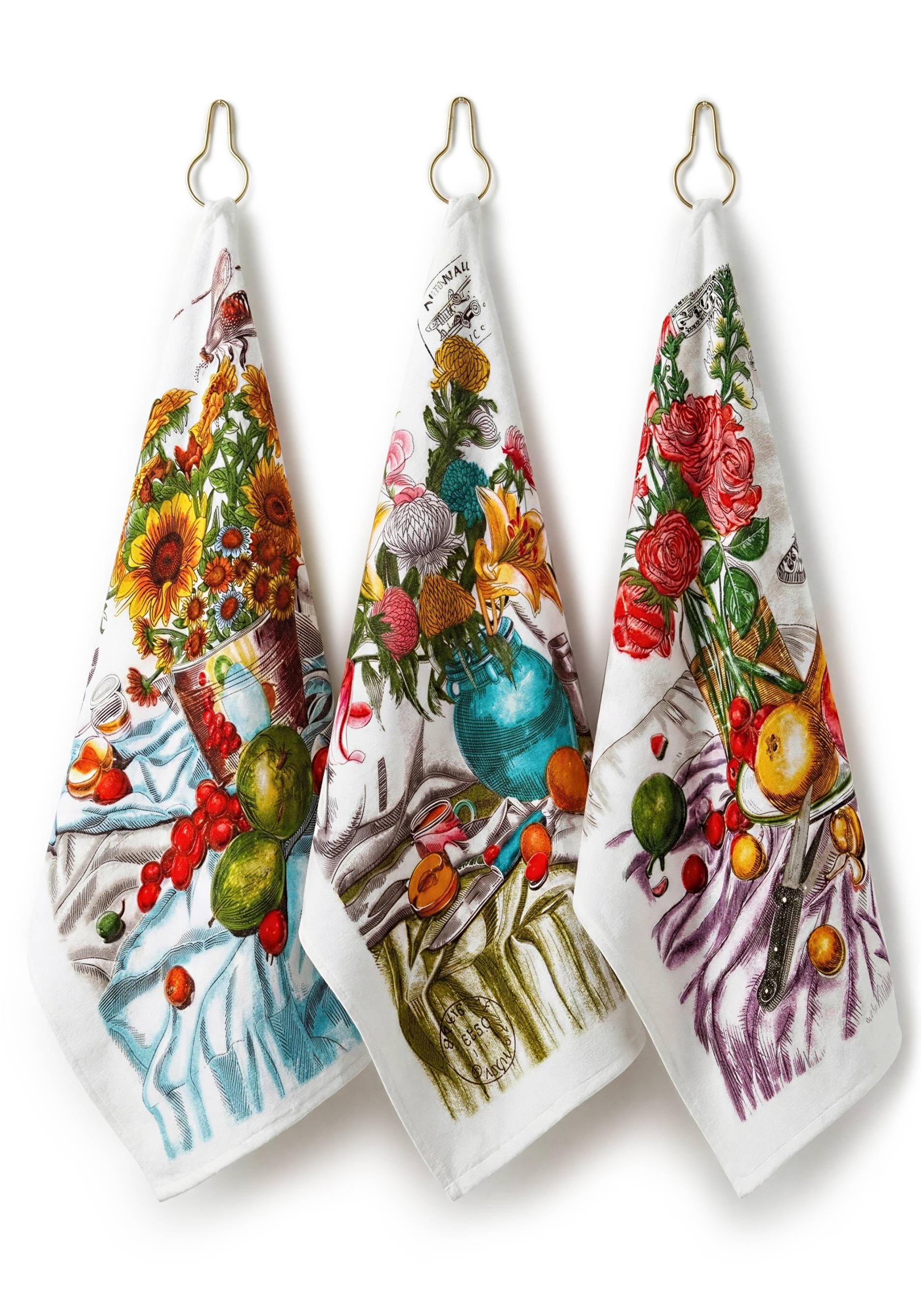 Набор кухонных полотенец Цветы