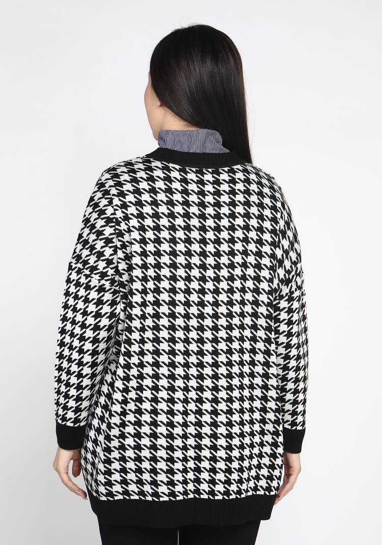 Кардиган на пуговицах в гусиную лапку шир.  750, рис. 11