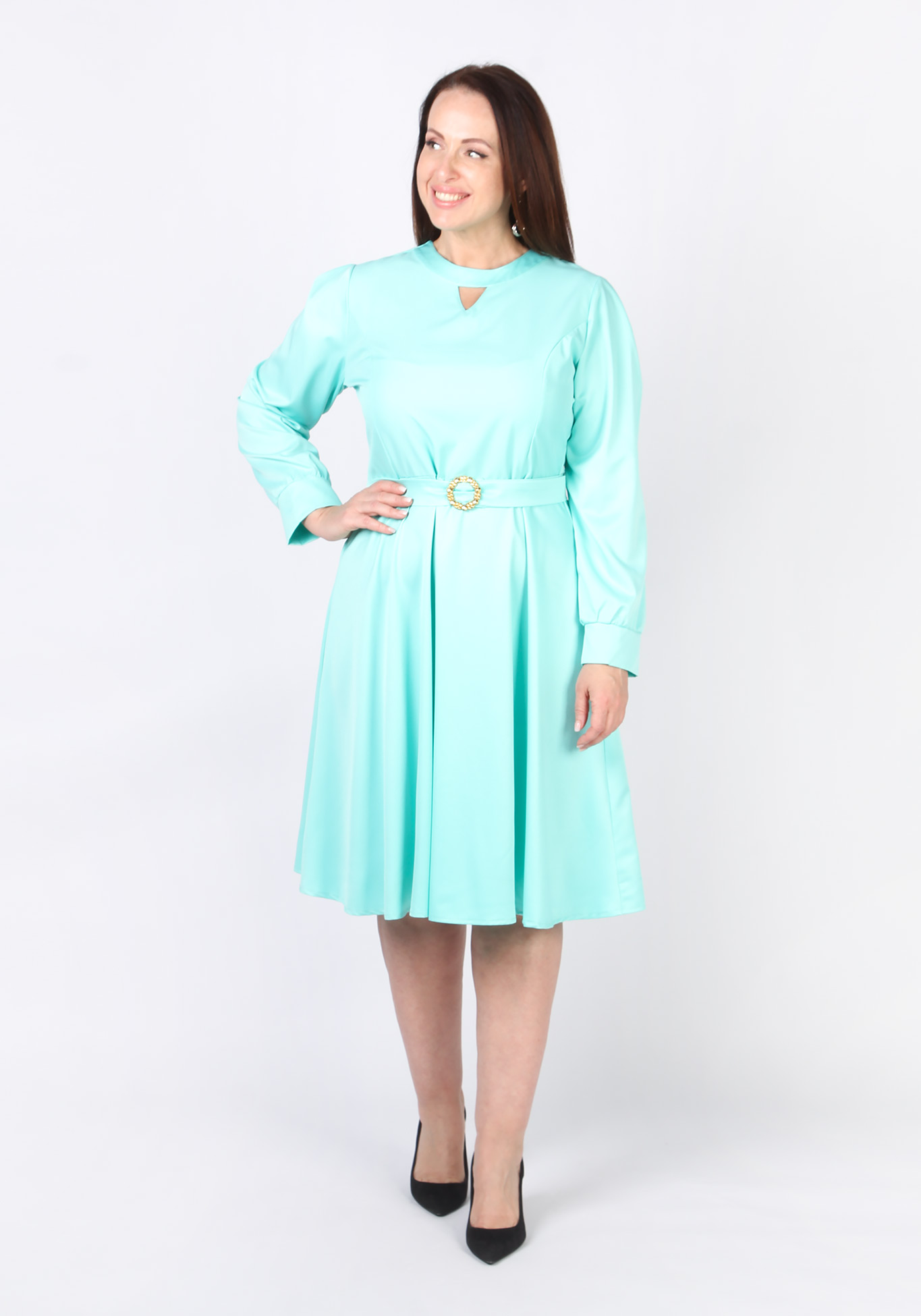 Платье "Обаятельная дама 2", размер 50, цвет зеленый - фото 6