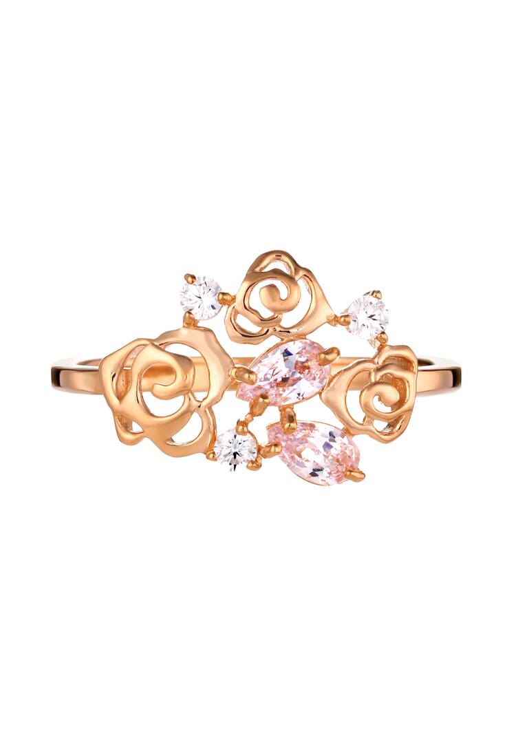 Кольцо серебряное Изумительная роза шир.  750, рис. 2
