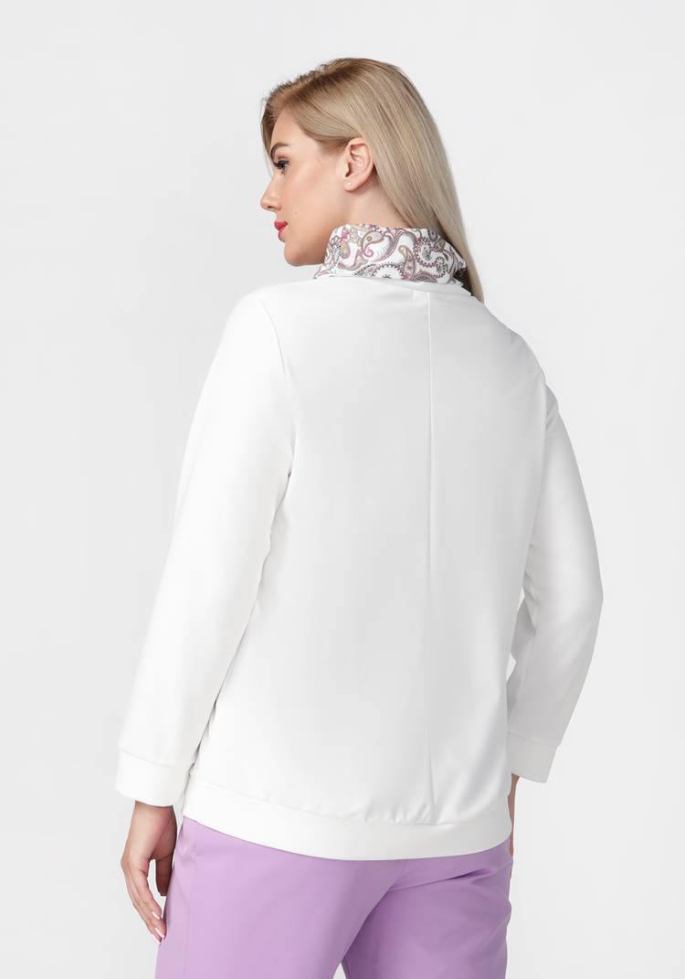 Джемпер с контрастным воротником хомут шир.  750, рис. 18