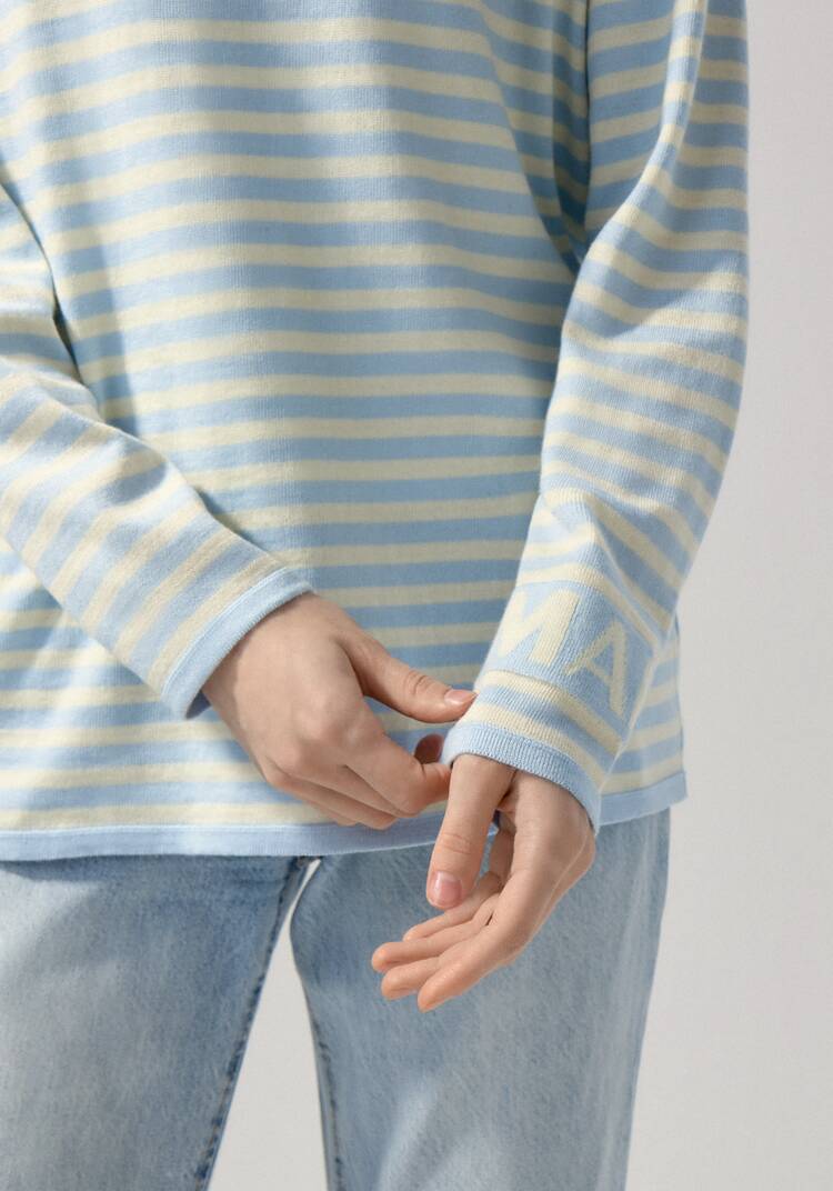 Поло в полоску на молнии шир.  750, рис. 15