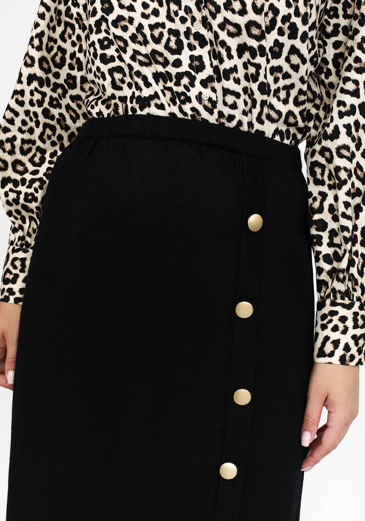 Юбка с имитацией запаха и декором из пуговиц шир.  750, рис. 10