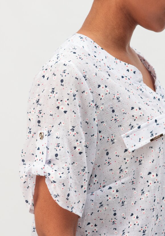 Блуза с цветочным принтом Офелия шир.  580, рис. 11