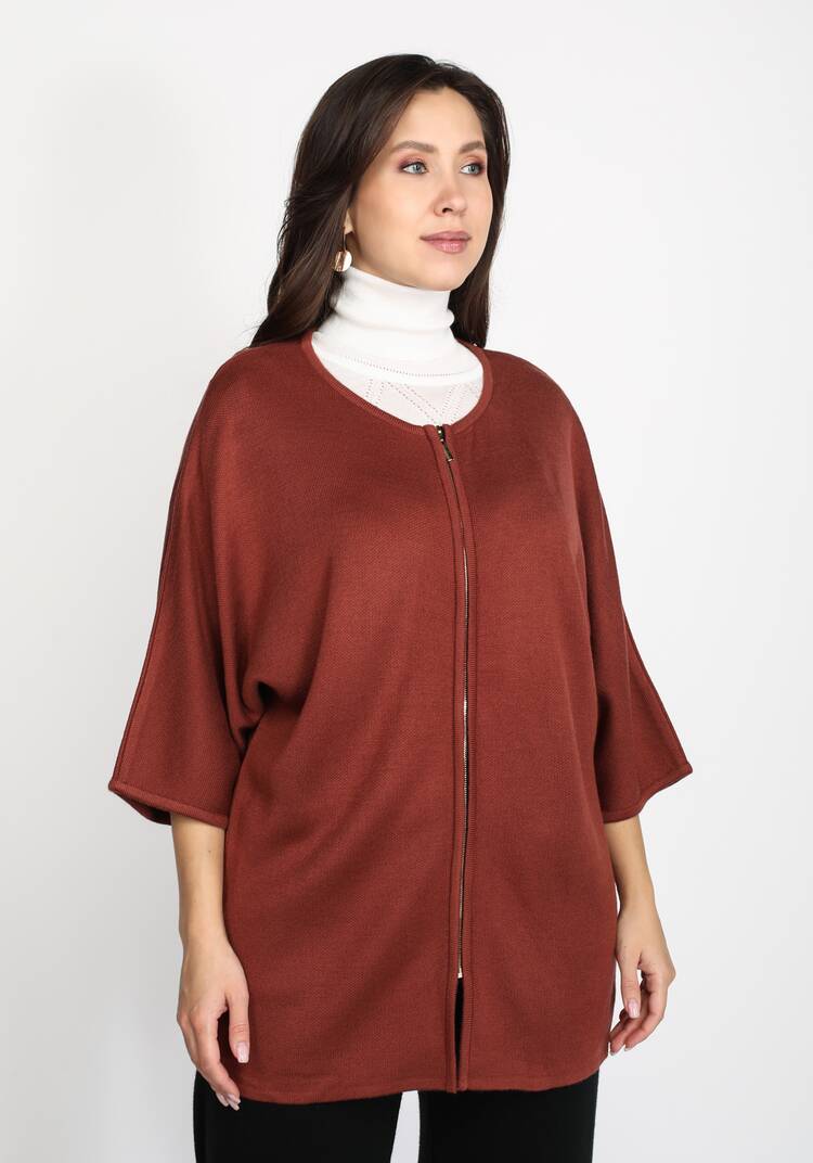 Кардиган на молнии с широким рукавом шир.  750, рис. 5