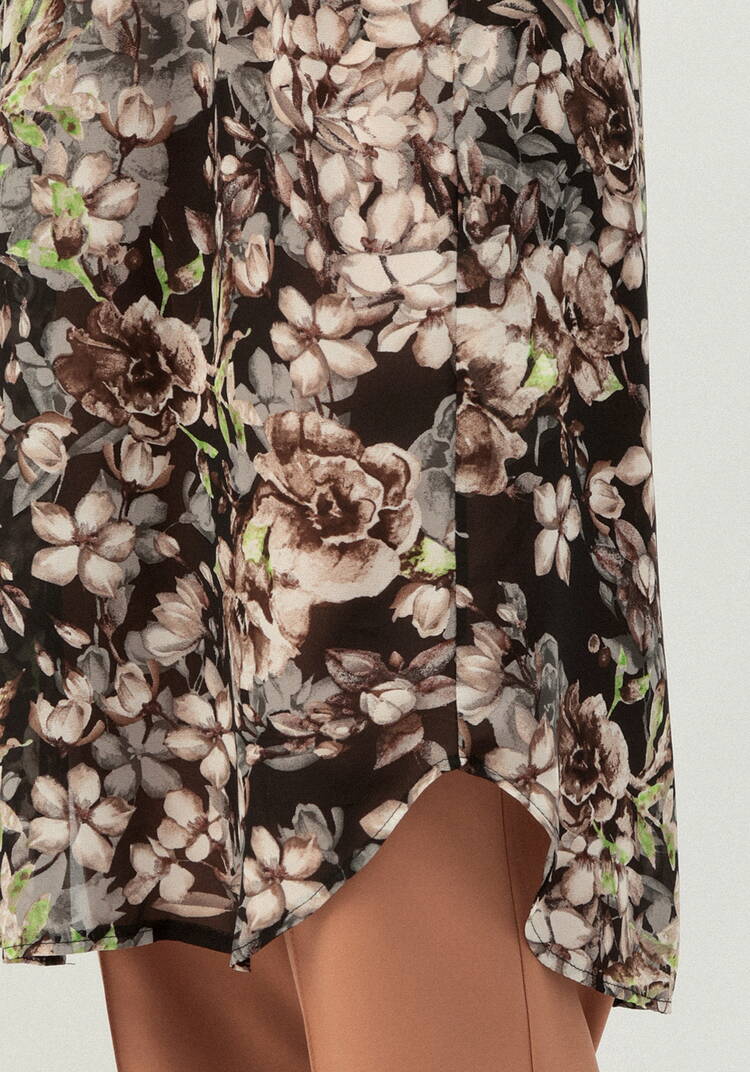 Рубашка удлинённая с цветочным принтом шир.  750, рис. 7