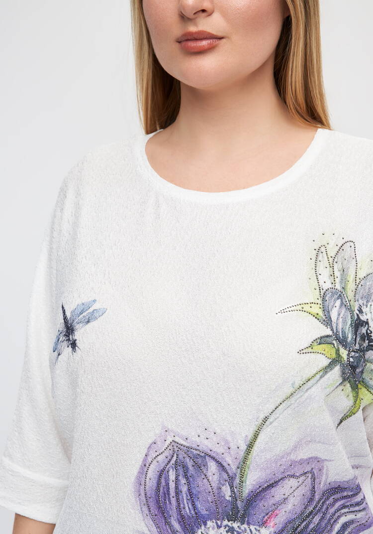 Блуза с цветочным принтом Инга шир.  750, рис. 11