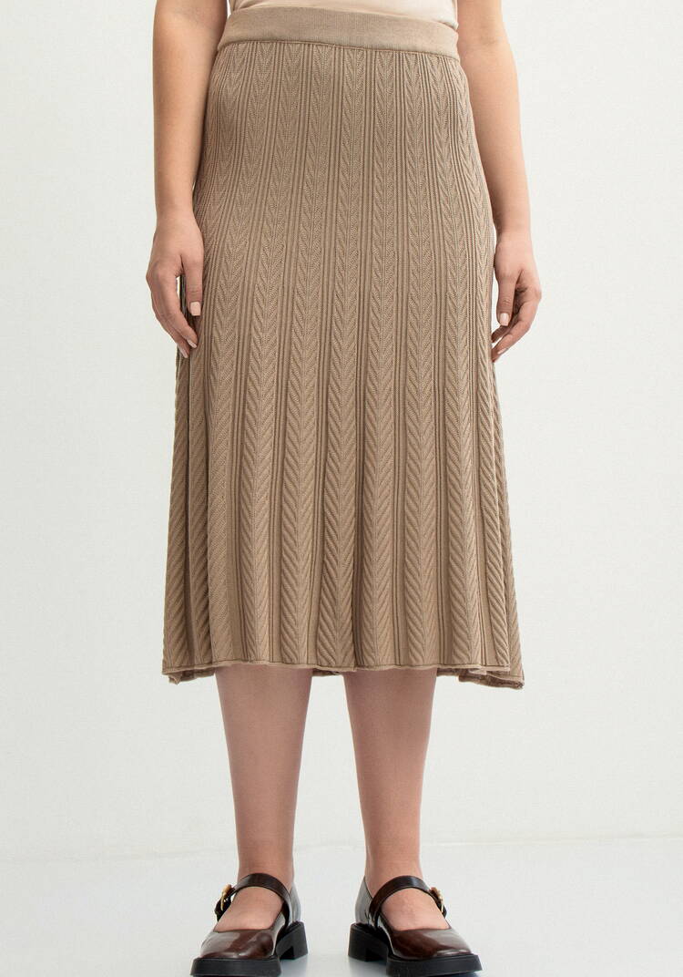 Юбка миди фактурная на широком поясе шир.  750, рис. 4