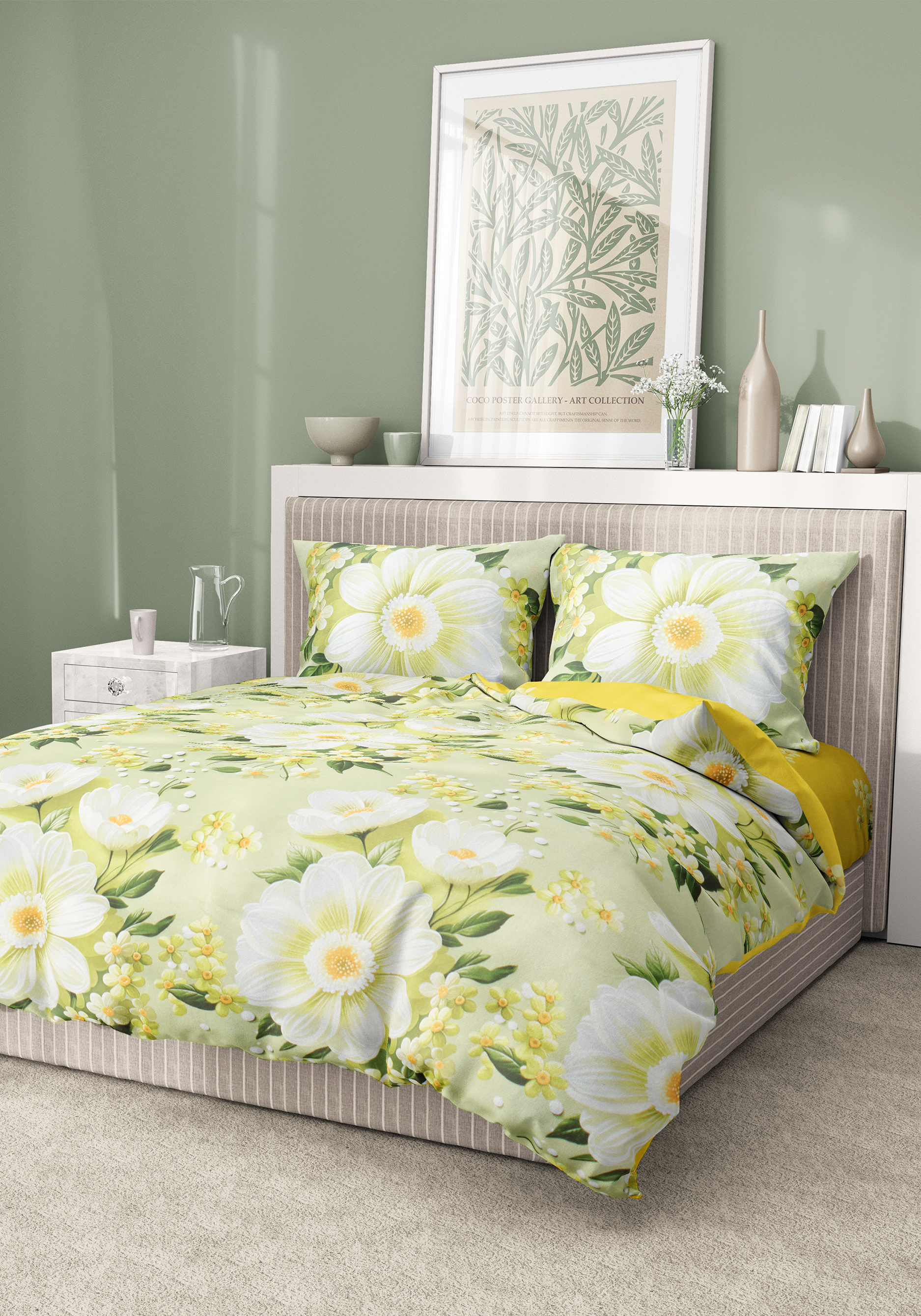 КПБ поплин 3D "Магнолия"