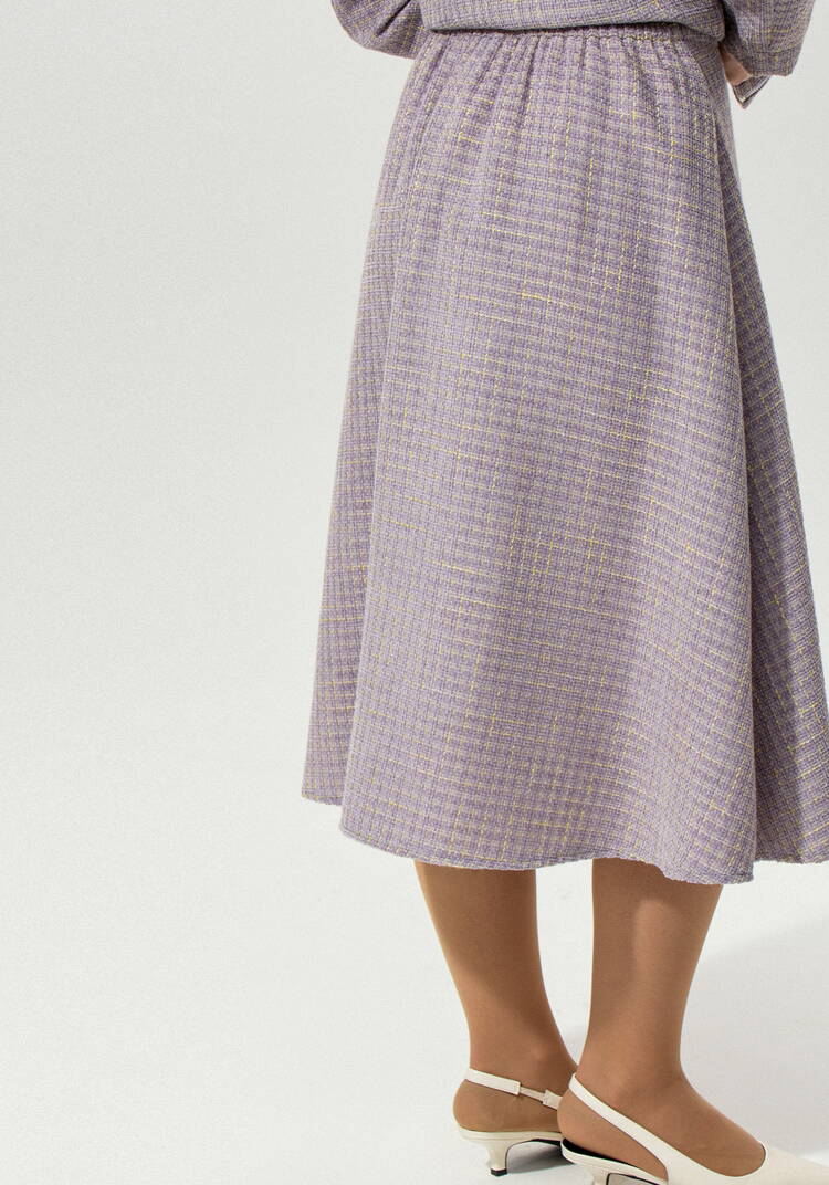 Юбка А-силуэта на резинке по спинке твидовая шир.  750, рис. 9