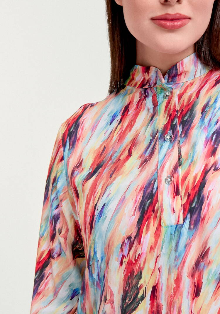 Блуза базовая с планкой на груди шир.  750, рис. 5