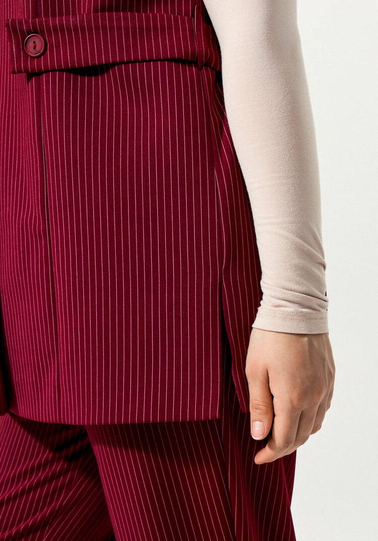 Жилет в полоску на пуговицах шир.  750, рис. 10