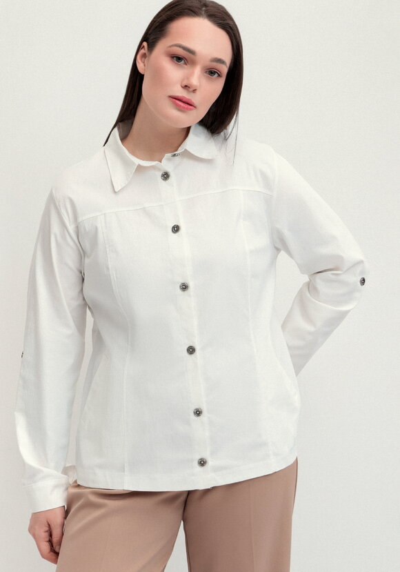 Рубашка хлопковая с патами на рукавах шир.  580, рис. 12