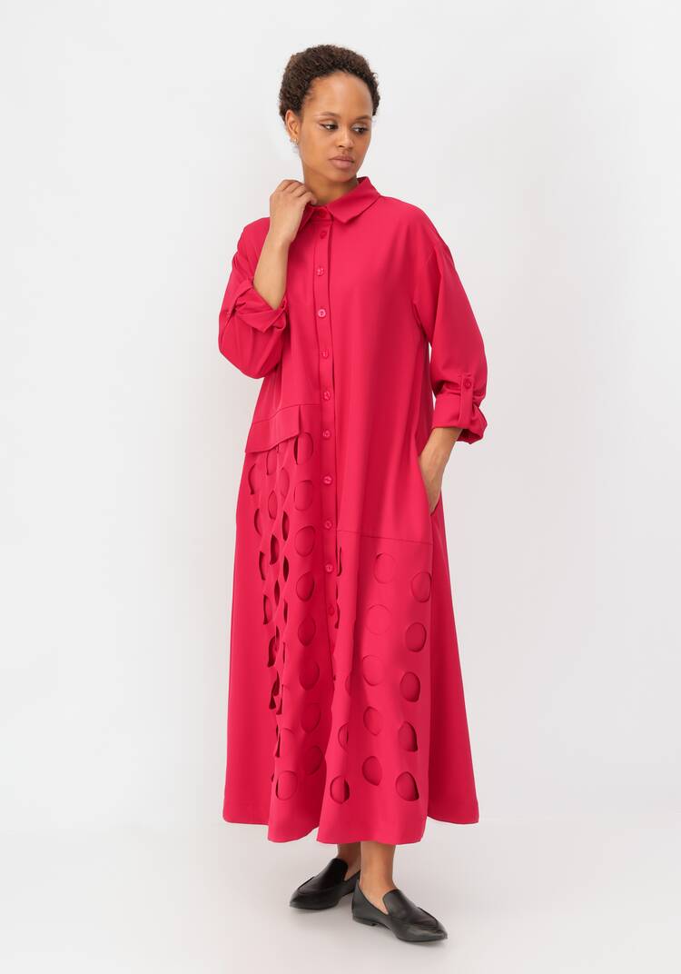 Платье-рубашка с перфорацией шир.  750, рис. 15