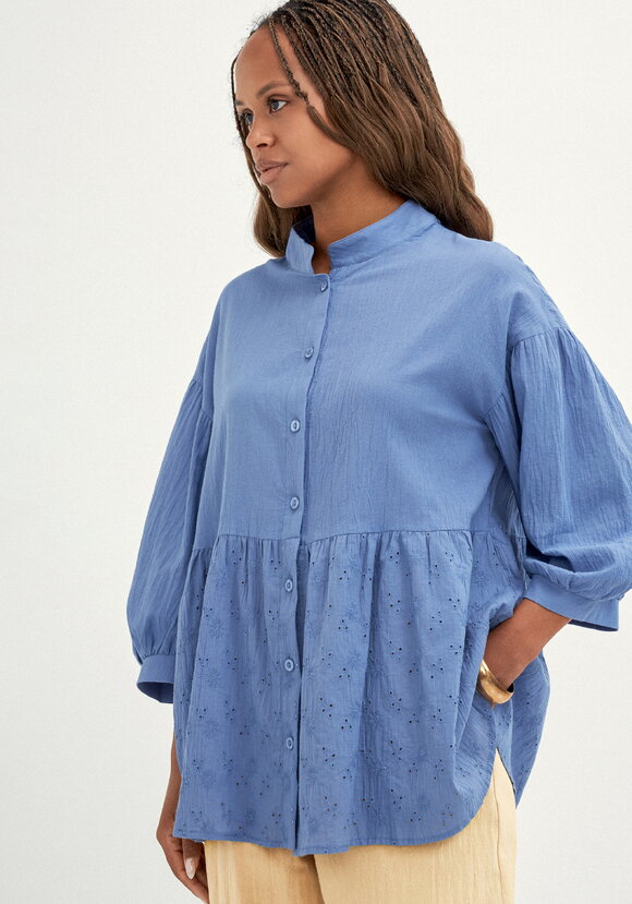 Блуза комбинированная с шитьём шир.  580, рис. 14