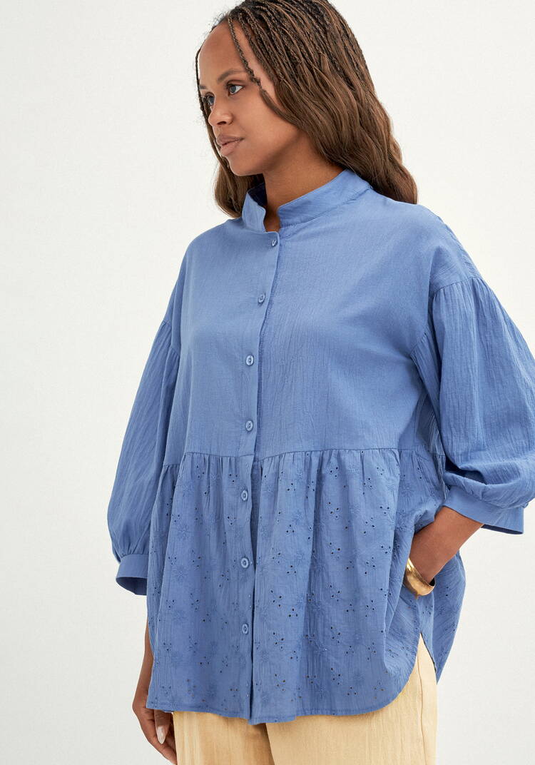 Блуза комбинированная с шитьём шир.  750, рис. 14