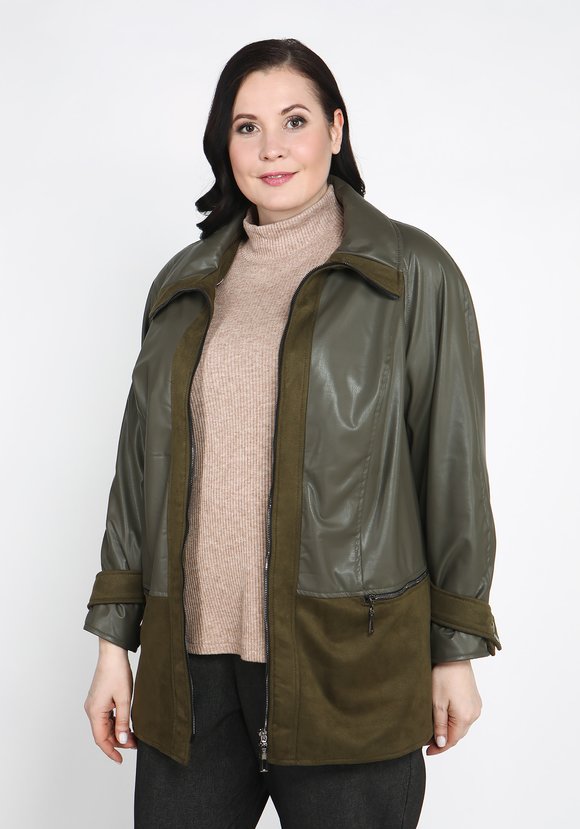 Куртка из экокожи на молнии шир.  580, рис. 14