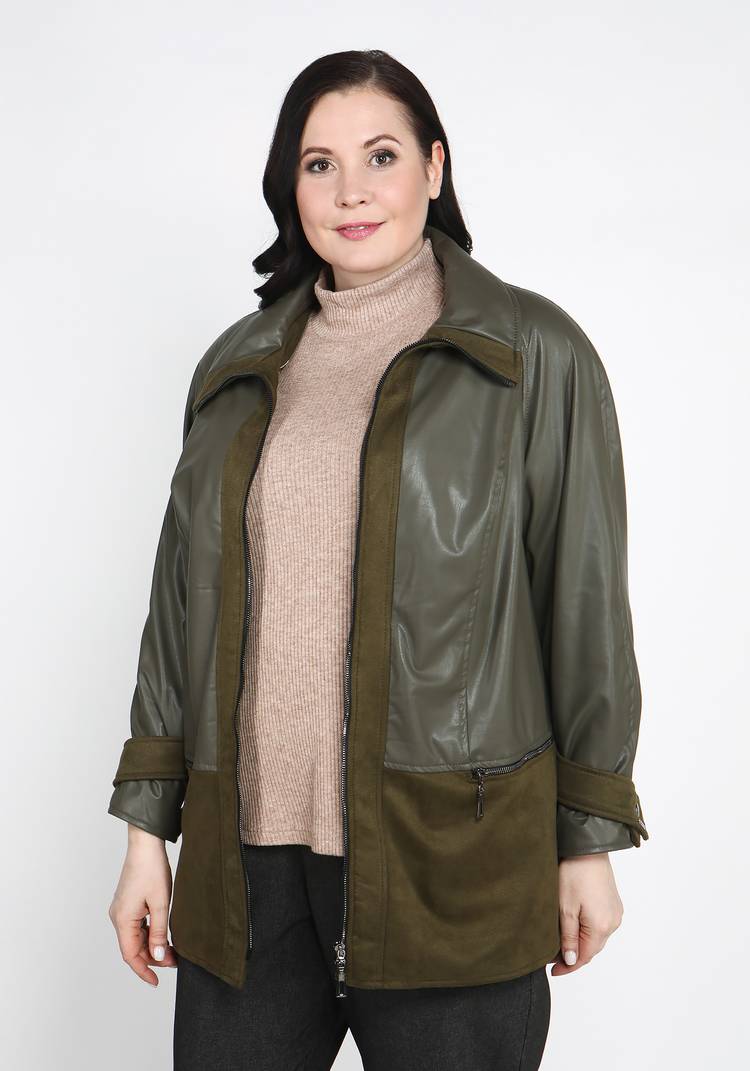 Куртка из экокожи на молнии шир.  750, рис. 14