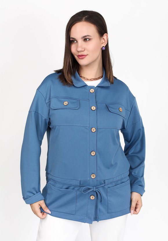 Жакет короткий из трикотажа шир.  580, рис. 1