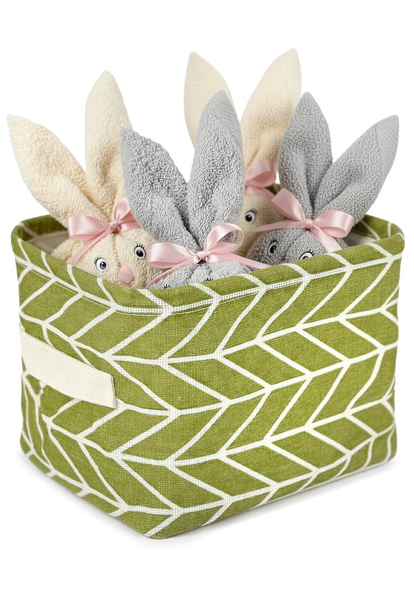 Салфетки Зайчики в корзинке, 4 шт. шир.  580, рис. 1