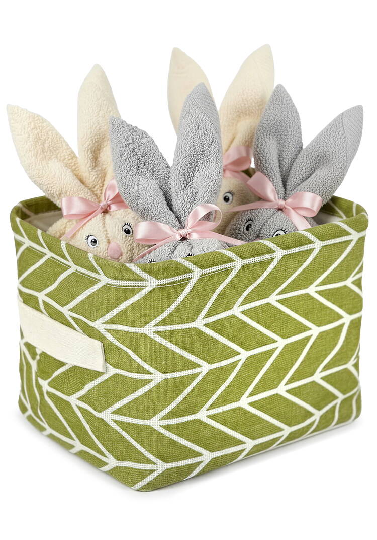 Салфетки Зайчики в корзинке, 4 шт. шир.  750, рис. 1