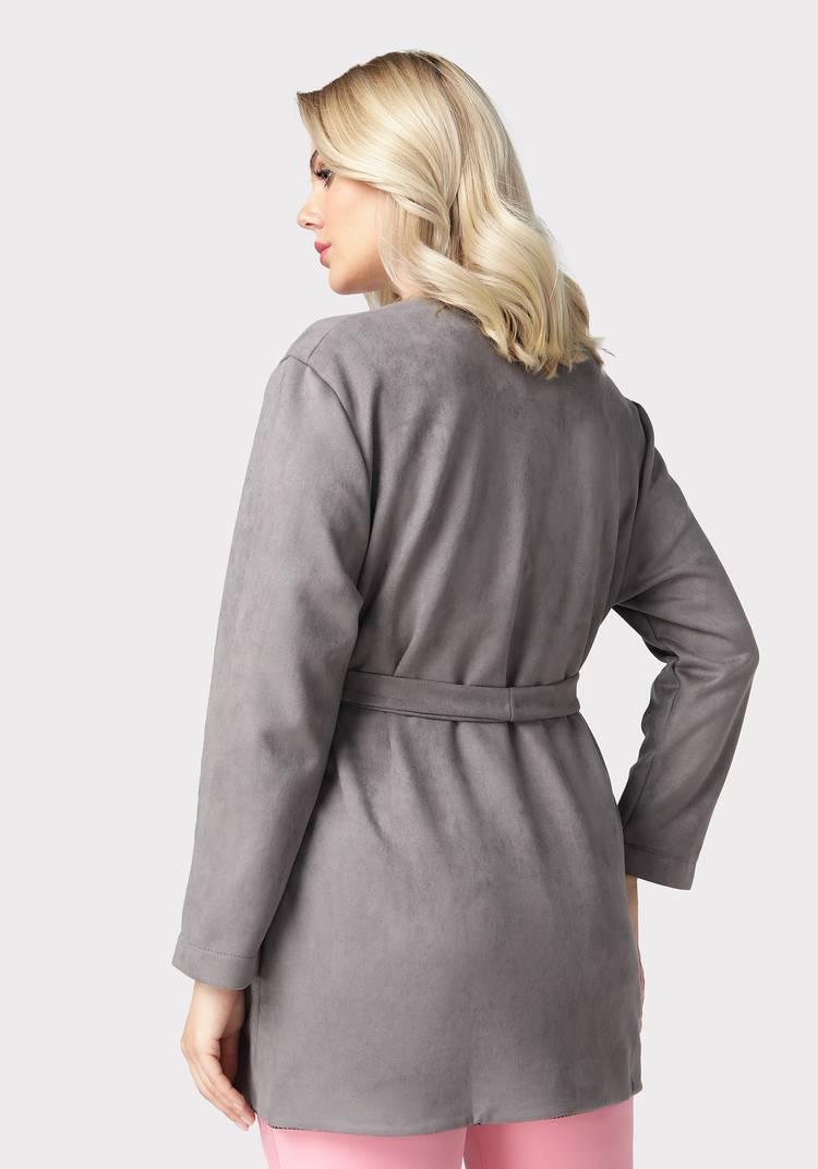 Жакет с карманами из эко-замши шир.  750, рис. 6