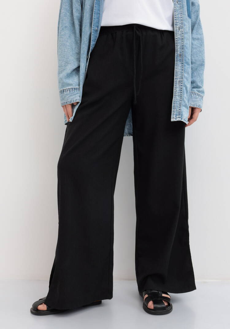 Брюки широкие на резинке со шнурком шир.  750, рис. 14