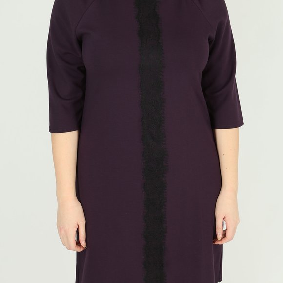 Платье с рукавом 3/4 и кружевной вставкой шир.  580, рис. 7