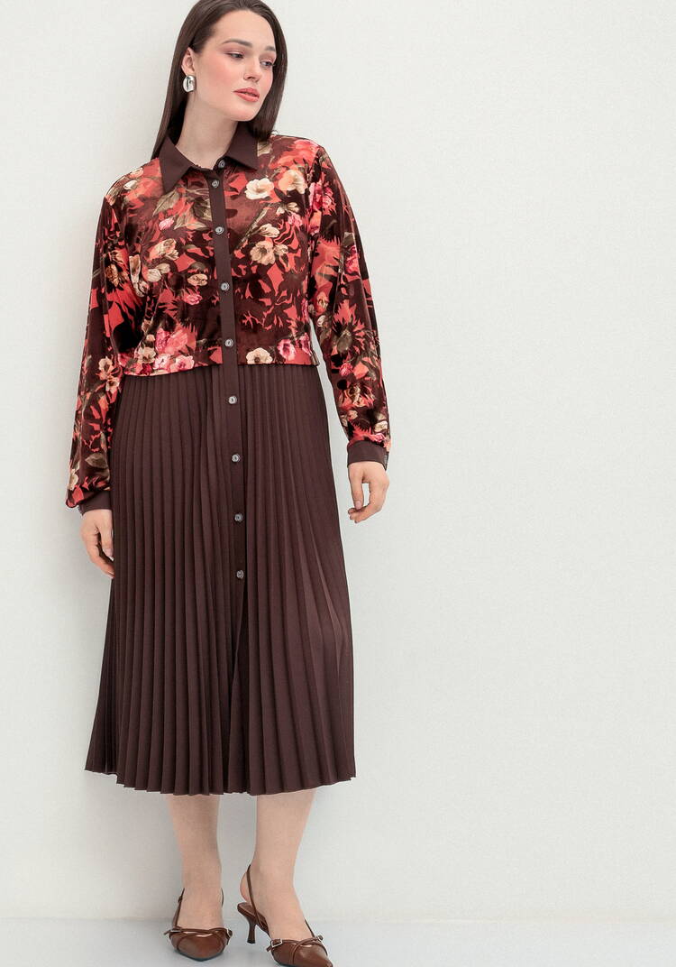 Платье с отрезной кокеткой и юбкой плиссе шир.  750, рис. 19