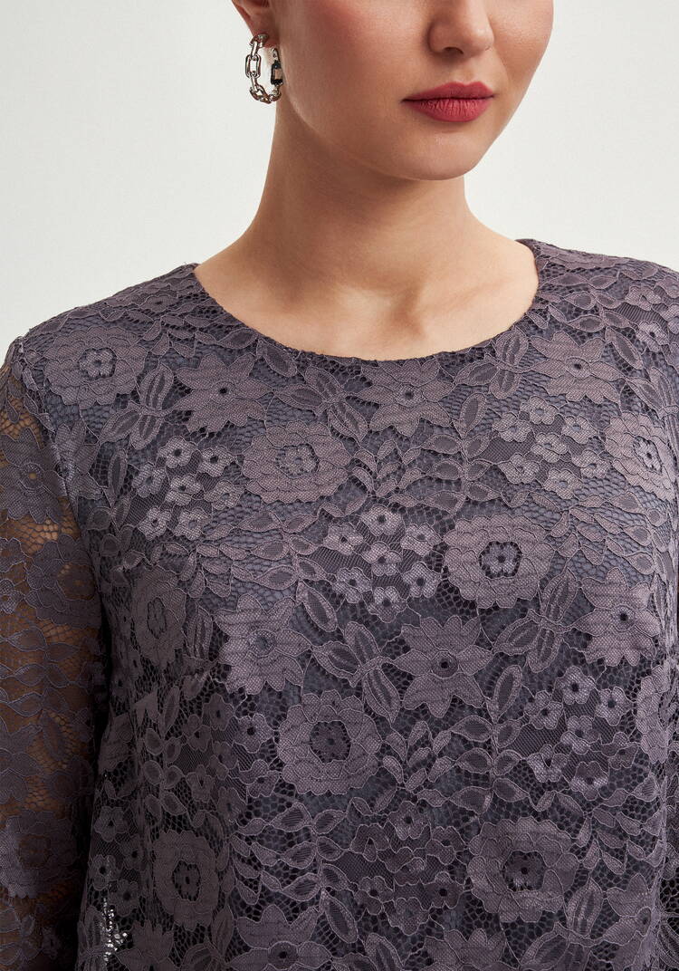 Платье из гипюра с отрезной кокеткой шир.  750, рис. 13