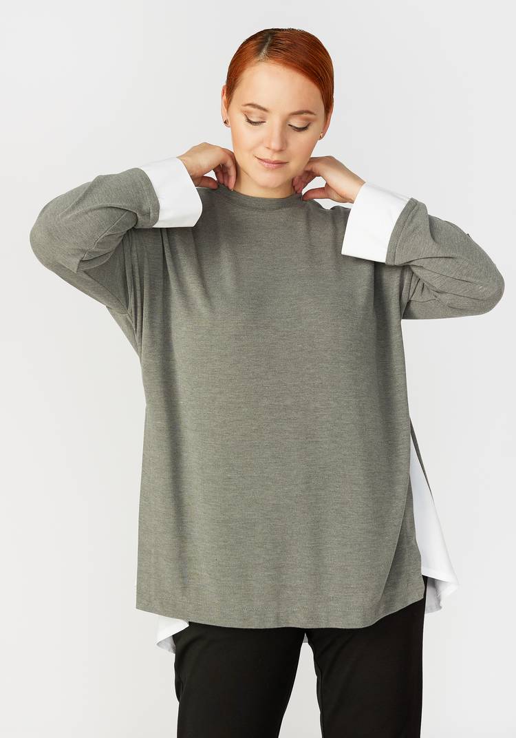 Туника свободная с контрастными вставками шир.  750, рис. 12