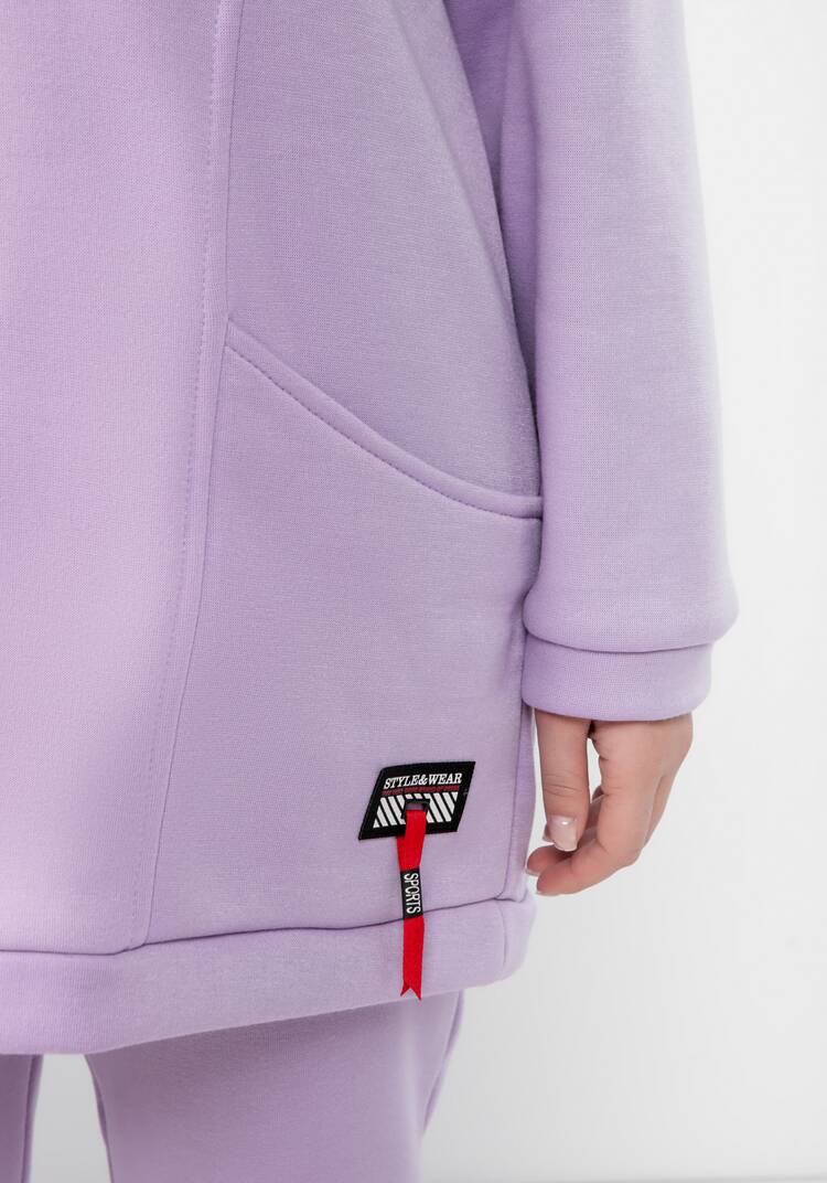 Толстовка удлиненная с капюшоном шир.  750, рис. 12