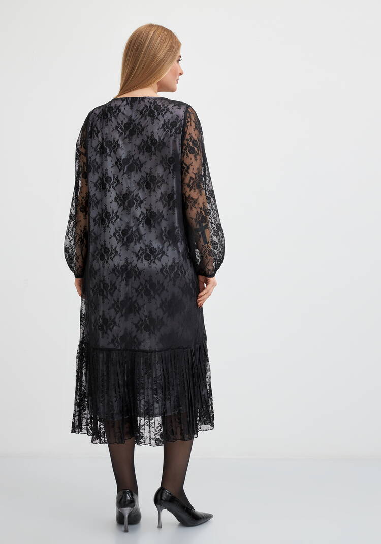 Платье кружевное с ярусом шир.  750, рис. 9