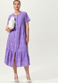 Платье ажурное с цельнокроеным рукавом