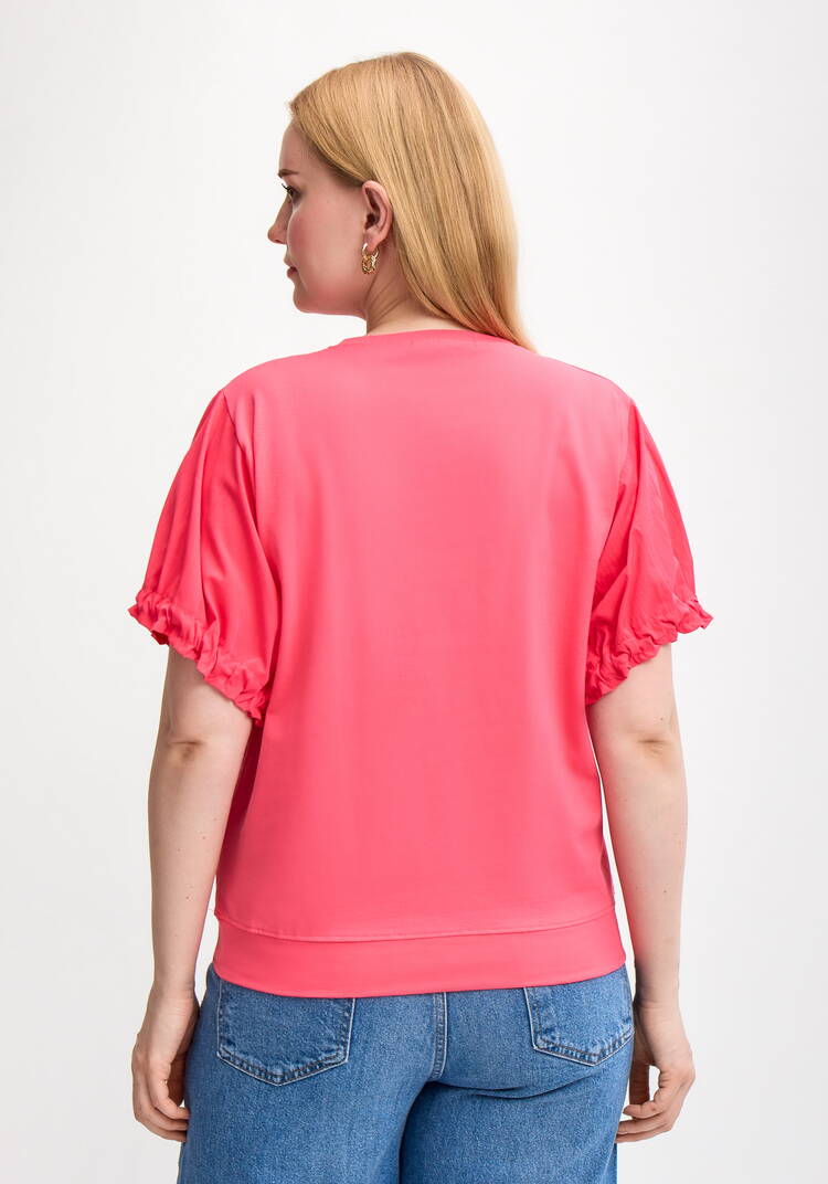 Блуза с ярким принтом и коротким рукавом шир.  750, рис. 9