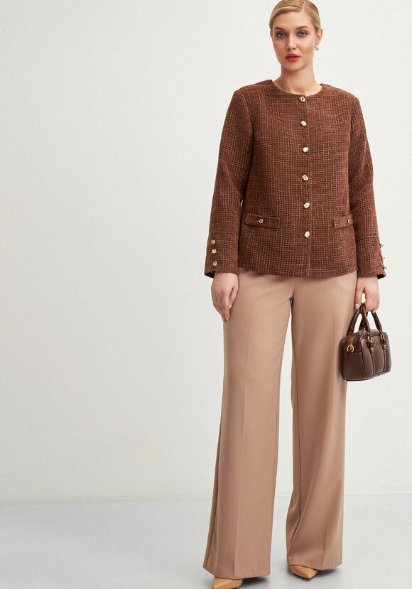 Жакет на подкладе из твида шир.  580, рис. 8