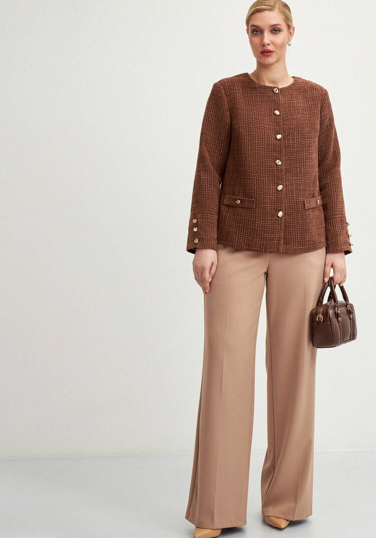 Жакет на подкладе из твида шир.  750, рис. 8