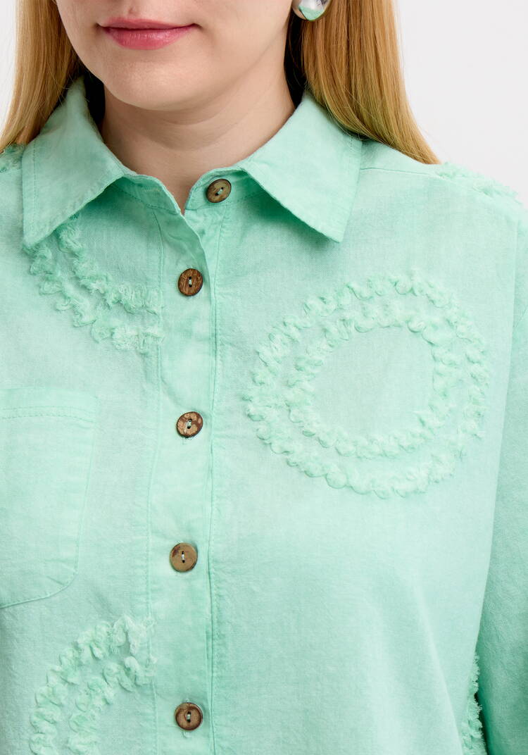 Блуза с фактурным рисунком из хлопка шир.  750, рис. 11