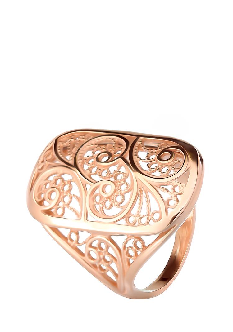 Серебряное кольцо Нежная камелия шир.  750, рис. 1