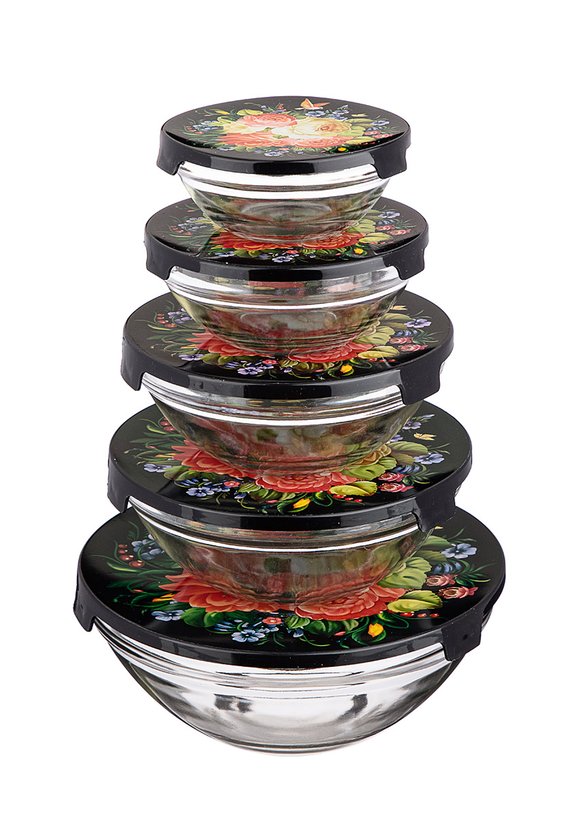 Набор из 5 мисок с крышками шир.  580, рис. 4