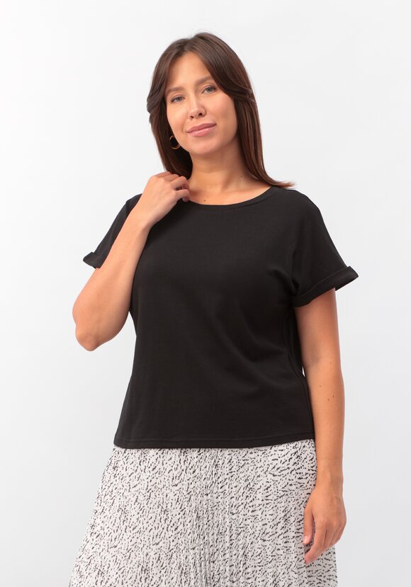 Блуза базовая с подворотами на рукавах шир.  580, рис. 7