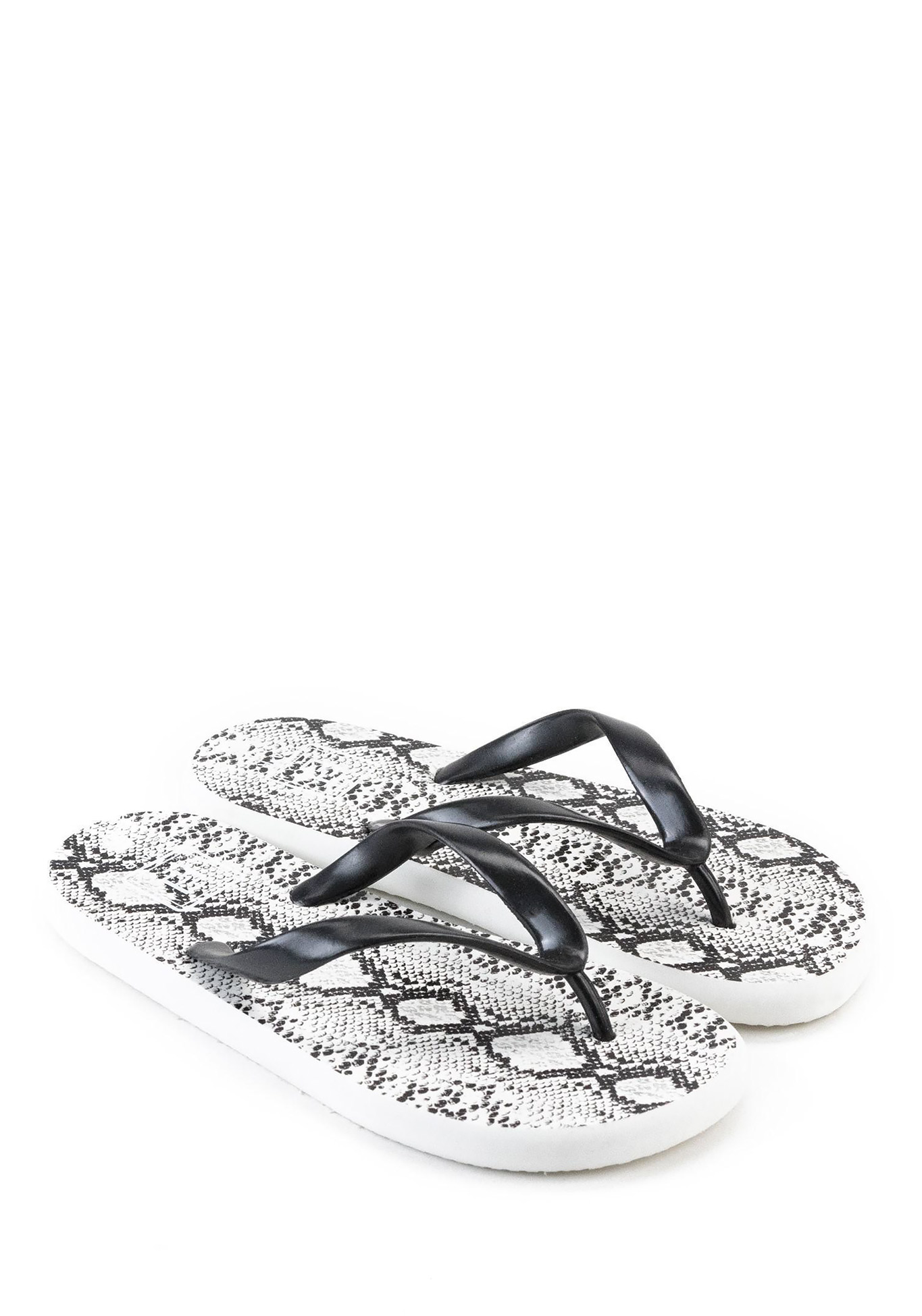 

Сланцы женские "Snake white", Белый/черный