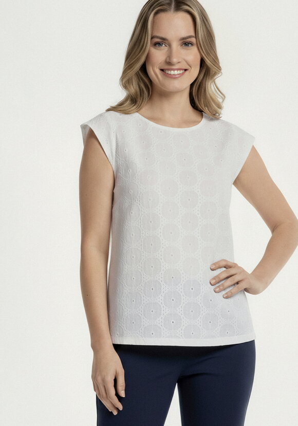 Блуза из шитья с коротким рукавoм шир.  580, рис. 1